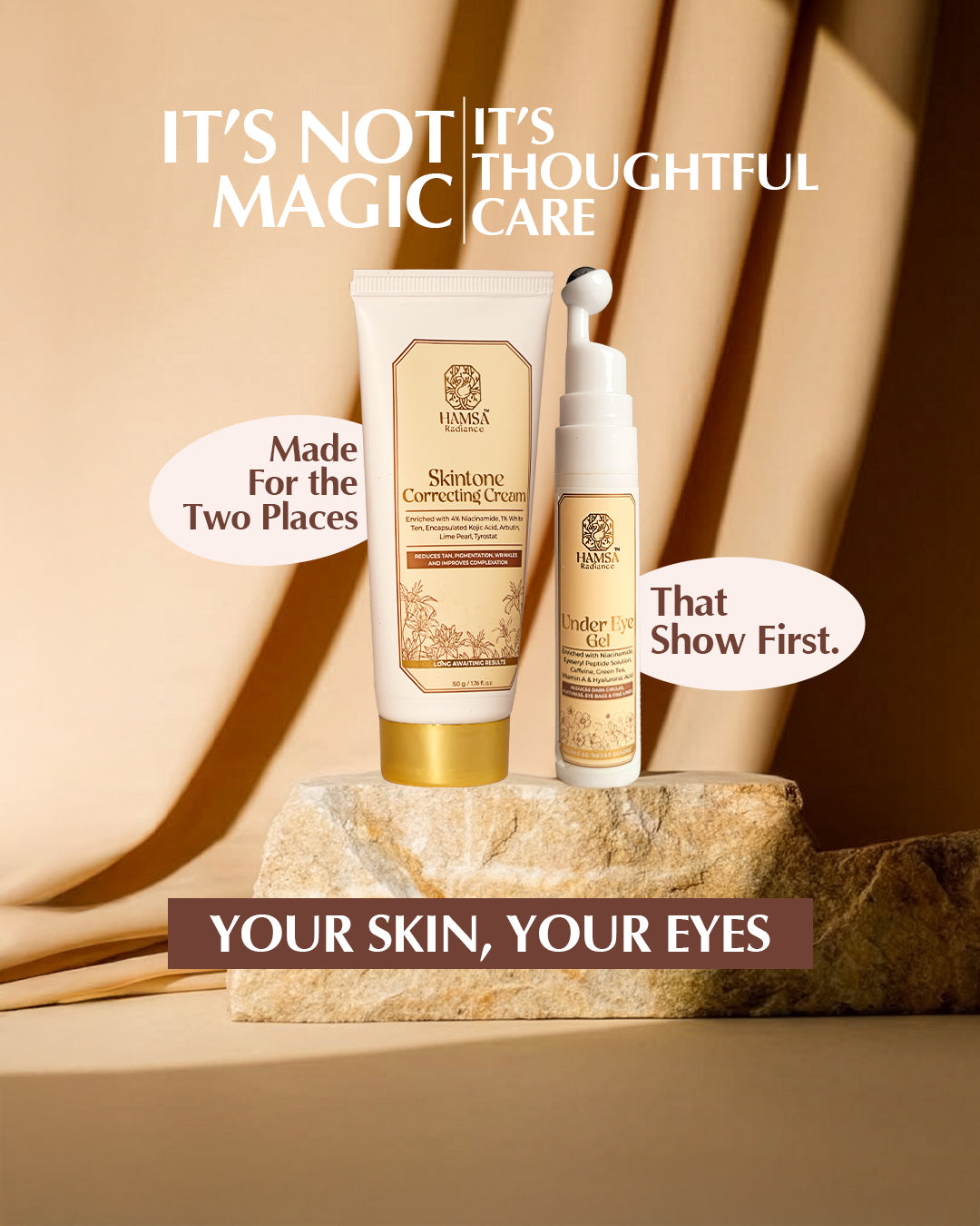 Skin Tone Correcting Cream and Under-Eye Gel Revitalizer