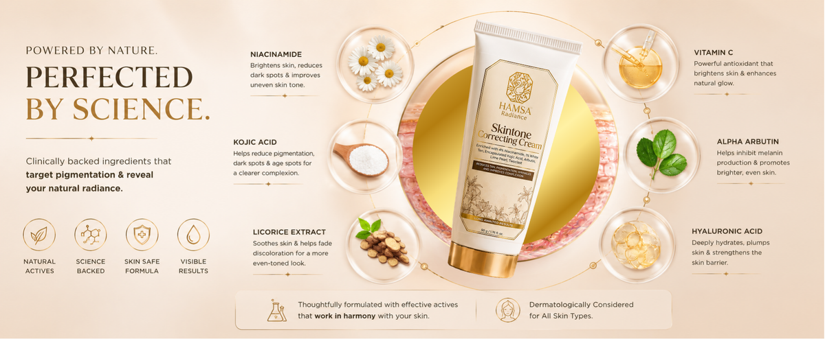 Hamsa Radiance - Skintone correcting cream - Perfected by science