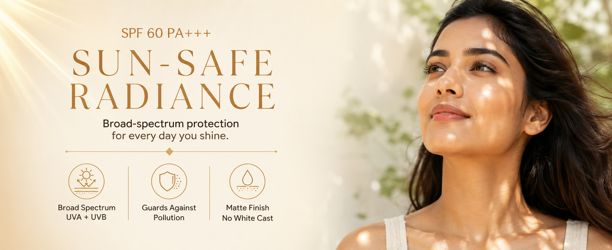 Sun - Safe Radiance with Hamsa Radiance Sunscreen