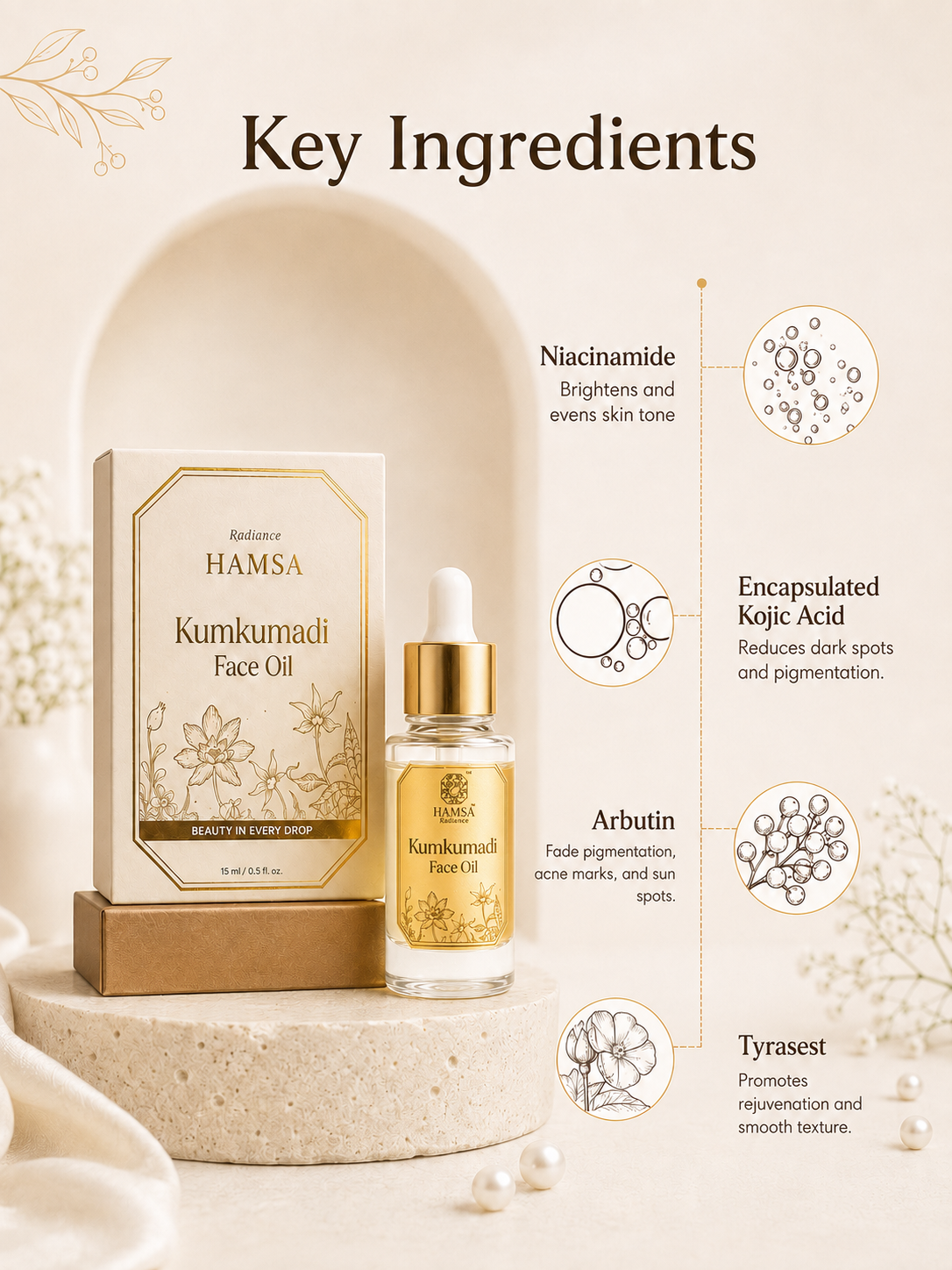 The Complete Hair, Skin & Face Radiance Kit - Kumkumadi Face Oil